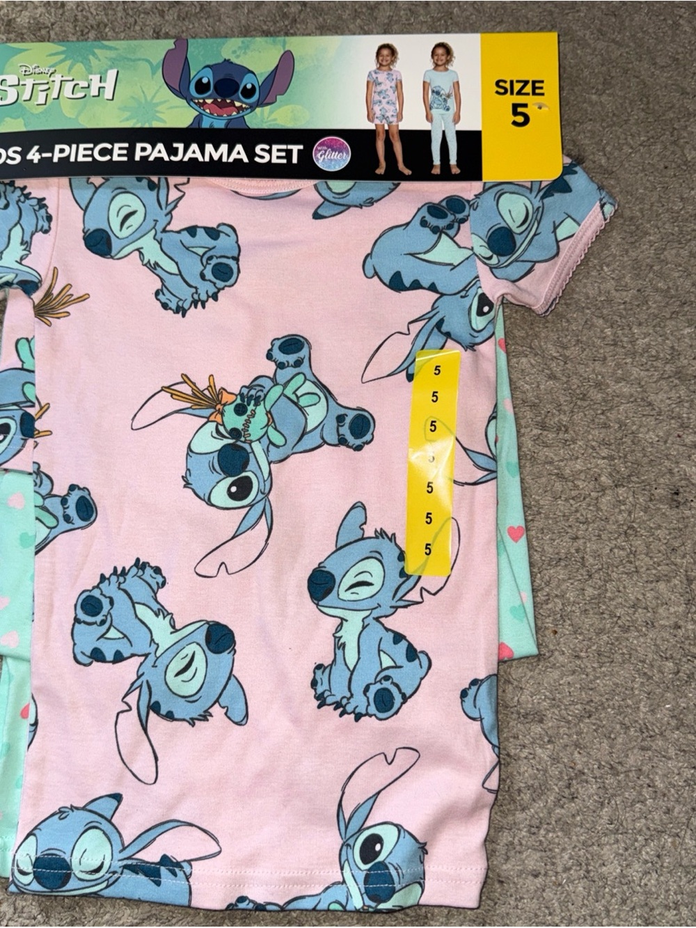 Disney Pink & Blue Lilo & Stitch Kids Pajama Set